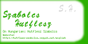 szabolcs hutflesz business card